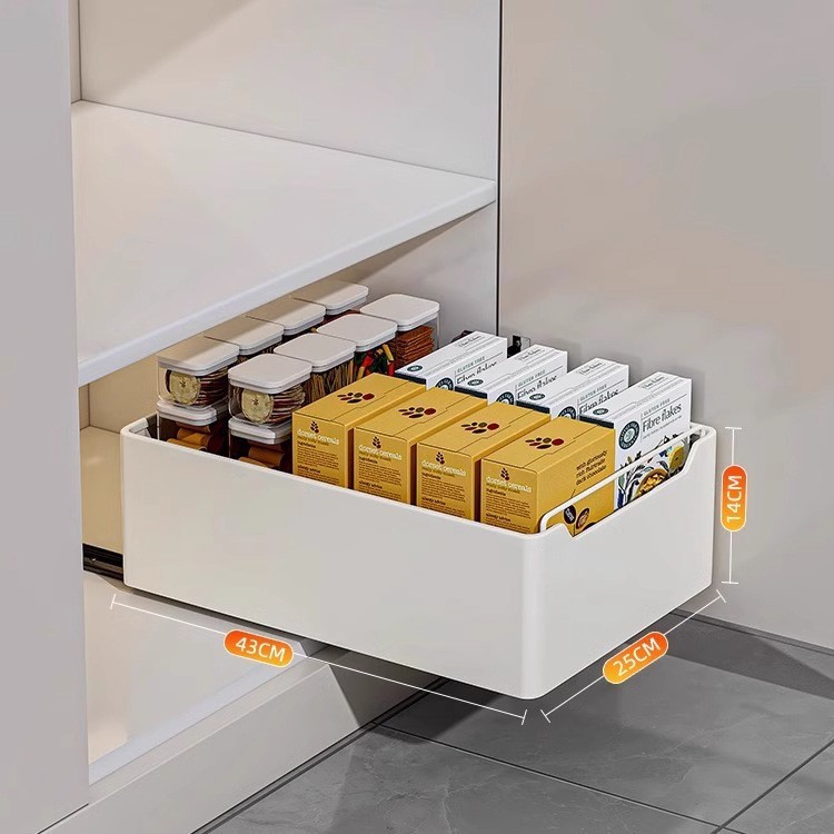 Boîte coulissante blanc crème rehaussée de 25 à 43 cm