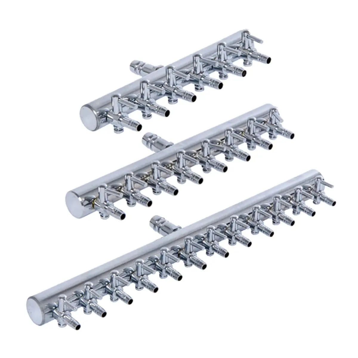 1-8 가지 방법 수족관 공기 흐름 제어 레버 밸브 분배기 공기 매니폴드 분배기