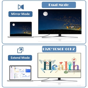 Para Adaptador convertidor HDMI a VGA con Audio 1920x1080 60HZ para proyector HDTV ordenador certificado CE chaqueta de PVC