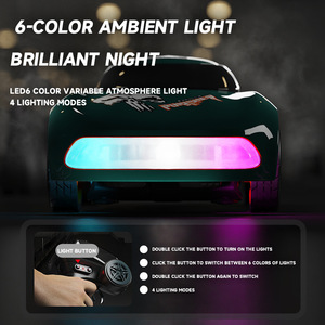 Q197 Mini masaüstü Drift RC araba 1/64 ölçekli RC Model 6 işık renkleri uzaktan kumanda ve araba entegre uzaktan kumanda sürüklenme araba - Product Image 4