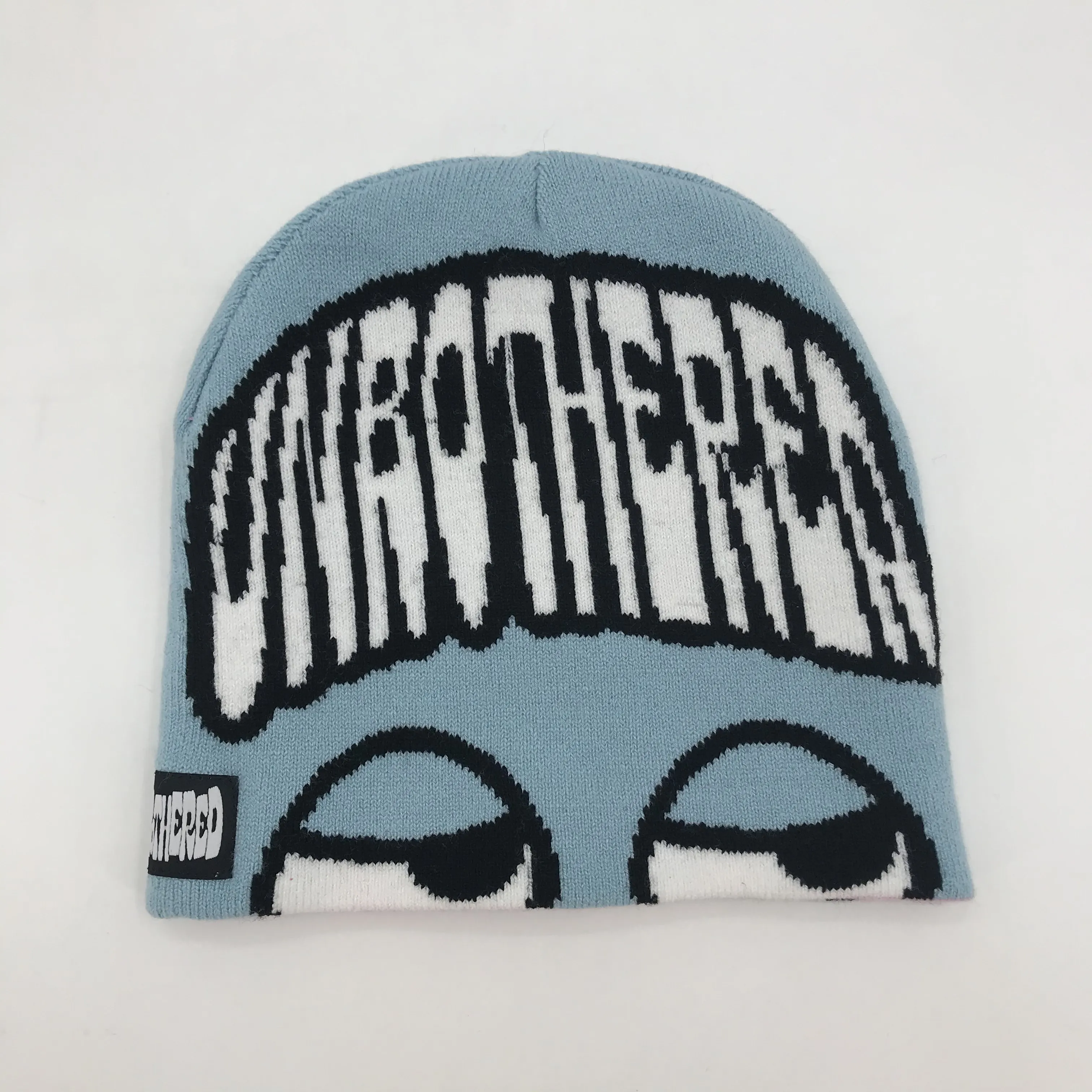 Logo personalizzato unisex tenere caldo cappello invernale all'aperto aggiungere etichetta intrecciata reversibile due colori berretto cappello