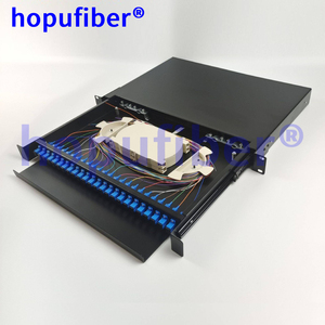 1U 19&quot; rack mount sliding 24/<strong>48</strong> core <strong>port</strong> SC/LC APC ODF fiber optic <strong>patch</strong> <strong>panel</strong> with rail