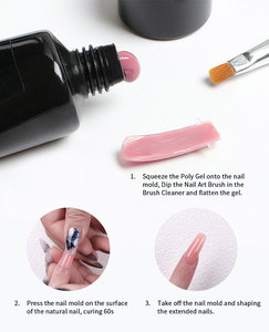 Özel etiket SKYWEI 6 renkler toksik olmayan Uv poli tırnak jeli kiti 30ml/60ml tüp profesyonel şeffaf poli acrygel seti - Product Image 4