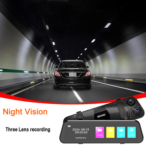 10-Inch Full Touch Screen 2K HD Streaming Media Gravador de carro com lente tripla & WiFi Imagem reversa Car Dash Cam