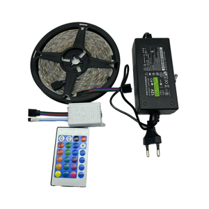 12V DC RGB LED şerit kitleri akıllı akıllı aydınlatma kapalı uzaktan kumanda çok renkli otomatik dekoratif amaçlı SMD ışık zinciri - Product Image 3