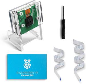 Raspberry Pi, módulo de cámara 1080P 5M píxeles OV5647 de Sensor para Raspberry Pi 4 y frambuesa pi 3 B + con el caso de montaje