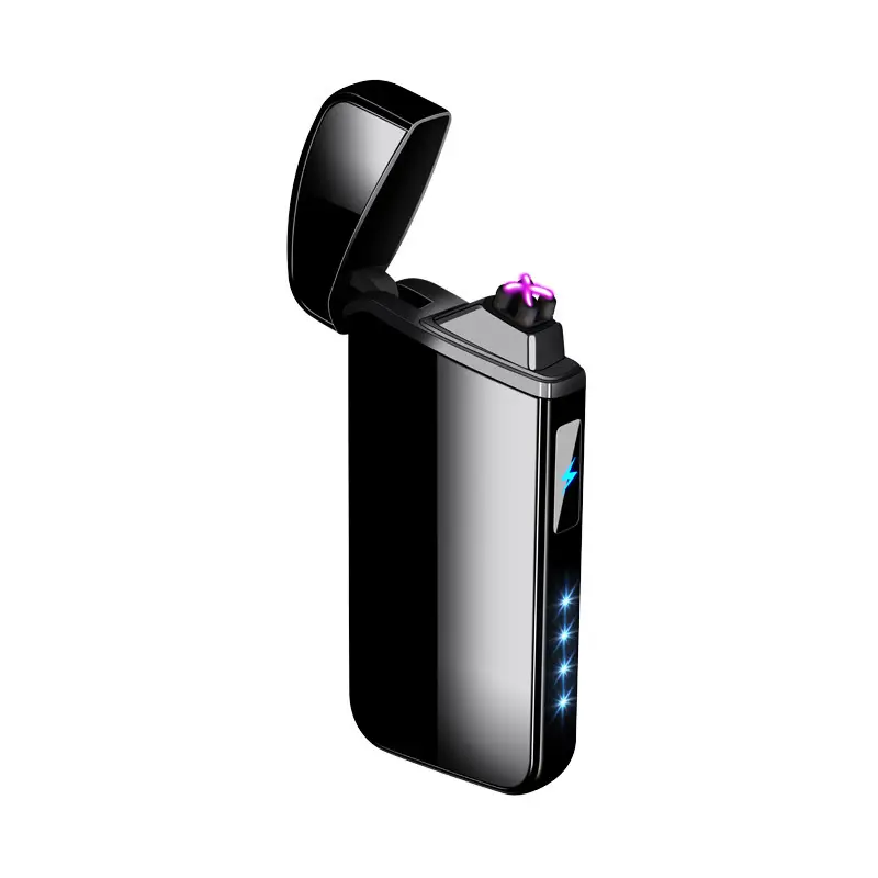 Rechargeable windproof lighter Touch Dual Arc Electric Lighter with Customize Logo Printing