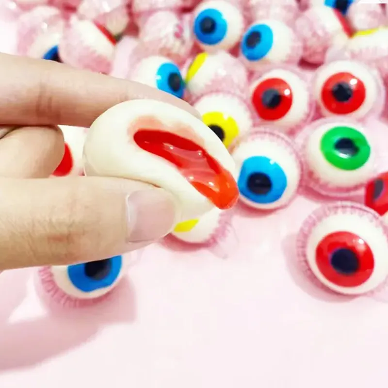 Venta caliente Halal Gummy Eye Balls Soft Candy Sweet Gummy Eyeball Jelly