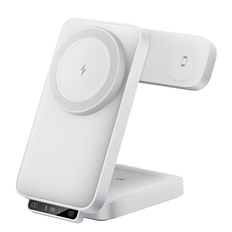 Cargador inalámbrico blanco 4in1