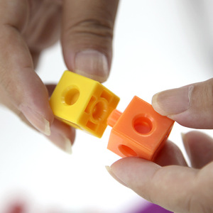 Ilkokul matematik öğretim yardımcıları kare blok plastik bulmaca yapı taşları çocuk eğitici oyuncaklar büyük parçacıklar - Product Image 3