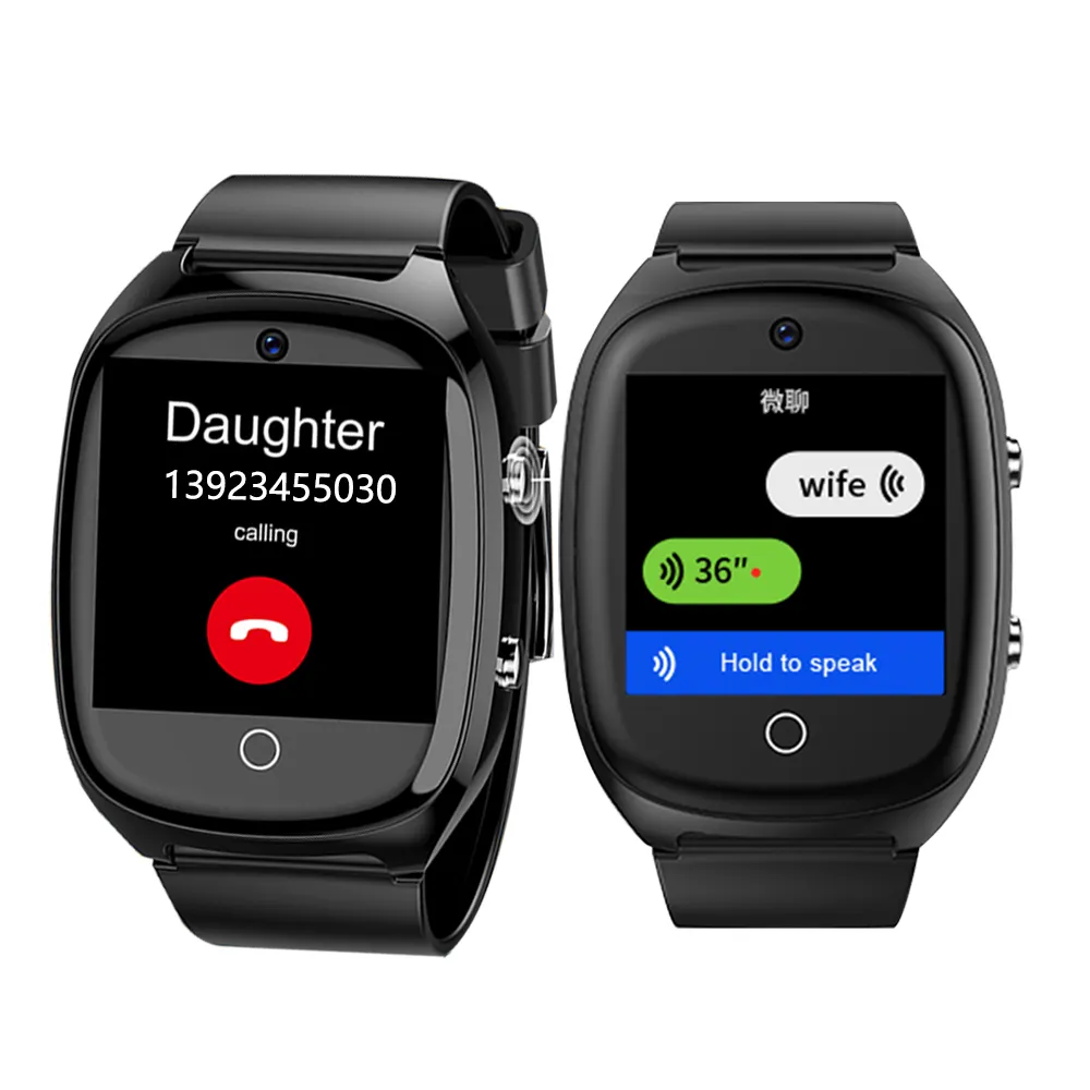 Elderly smart watch with GPS Tracker 4G Waterproof Wifi SOS Call 650 mah Big Battery D300 Smart Watch for Kids Phone