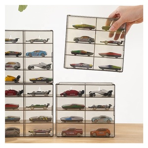 ホットホイールのおもちゃの車1/64ディスプレイケースモデルカーディスプレイ収納ボックスアクリル8コンパートメントクリアホットホイールのショーケースオーガナイザー