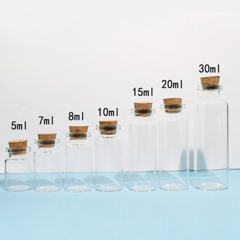 5ml-30ml bouteille de stockage en verre transparent