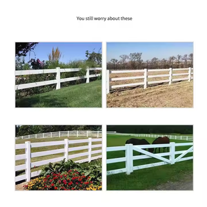 Suitable for Public Spaces PVC Horse Arena <strong>Fence</strong> Ranch Rail Vinyl Fencing