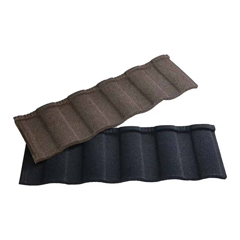 Prix bas d'usine Tuiles romaines pour toiture Tuile métallique enduite de pierre de couleur OEM Vente en gros
