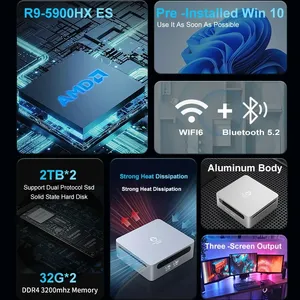 Customized Logo AMD R9 5900HX ES Max 4.6GHz Mini PC Gaming <strong>Computer</strong> 3*4K Resolution For Home School Office <strong>Use</strong> - Product Image 3