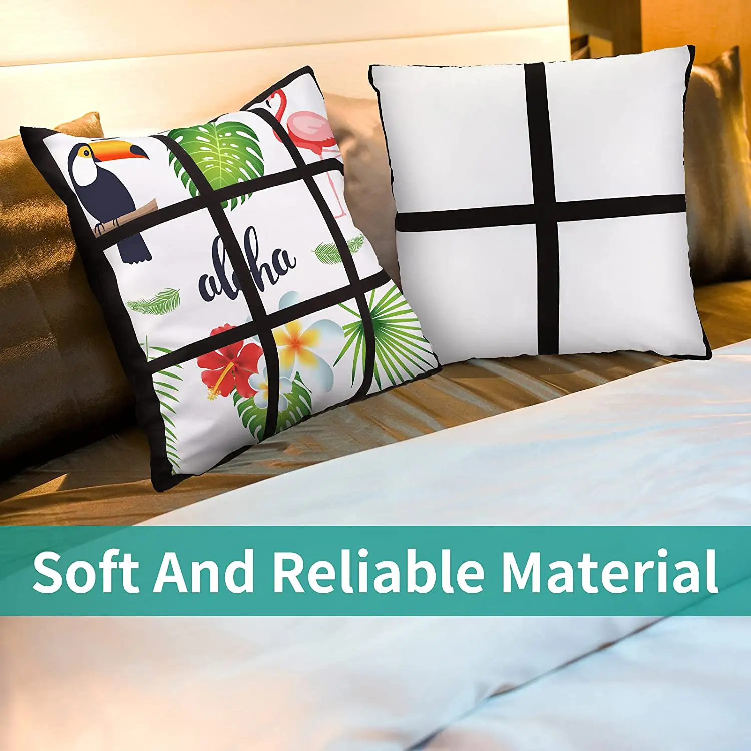 Sublimation Panel Pillow Case Sublimation Blank Polyester Pillow Cover DIY Blanks Pillow Case Blank Cushion Case