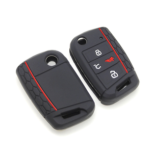 Yeni 3 düğmeli silikon araba anahtarı kılıfı Volkswagen GOLF/GTI gibi modeller için uygundur - Product Image 3