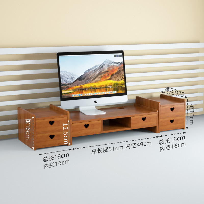 Six separate brown heart-shaped drawers