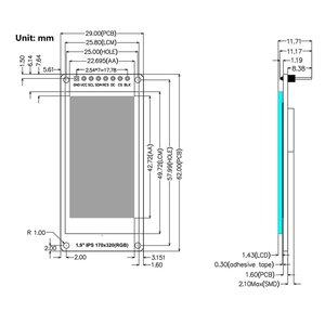 1.9inch IPS <strong>Module</strong> 1.9&quot; TFT Display <strong>Module</strong> HD <strong>LCD</strong> Screen 170*320 4-line SPI <strong>Interface</strong> ST7789 <strong>Controller</strong>