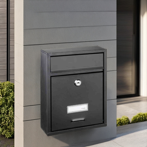 Treo tường kim loại hộp thư an toàn Key-Lock vườn thư và bưu kiện Box cho sử dụng ngoài trời phong cách thép thiết kế - Product Image 3