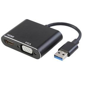 <strong>2</strong> in <strong>1</strong> USB3.0 to HDTV <strong>VGA</strong> Adapter for Computer Dual Display 1080P Convertor - Product Image 1