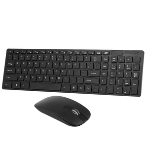 K-06 <strong>2</strong>.4G Wireless <strong>Keyboard</strong> and <strong>Mouse</strong> Combo <strong>Computer</strong> <strong>Keyboard</strong> with <strong>Mouse</strong> Plug and Play for Laptop Black - Product Image 1