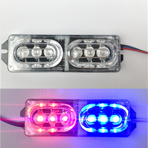 Araba ve motosiklet evrensel modifikasyon 12V flaş uyarı led'i ışık 6 Lens dekorasyon sol ve sağ çift yanıp sönen ışıklar - Product Image 1