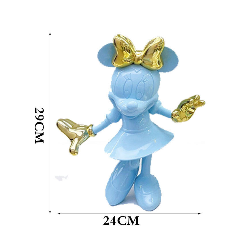 Minnie bleu clair + or 29cm