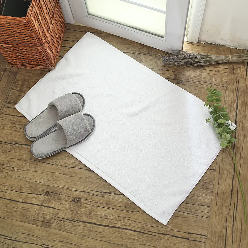 100% algodón baño piso alfombra toalla antideslizante pie toalla para Hotel Spa