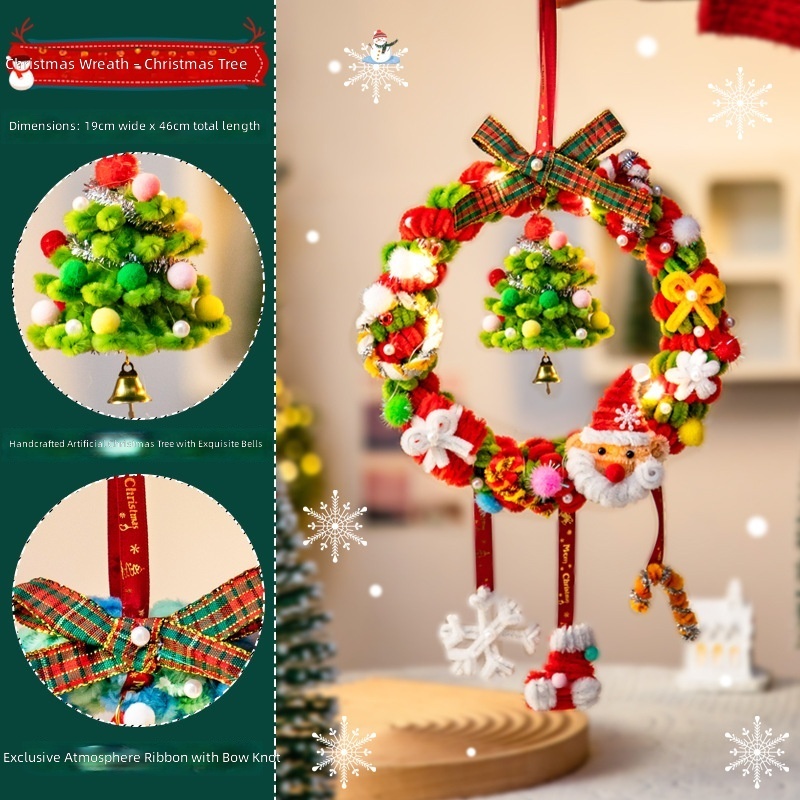 White/Christmas wreath diy-christmas tree