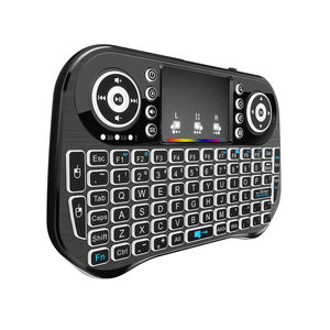 Miniteclado inalámbrico I10 con receptor inalámbrico, teclado y ratón con luz trasera RGB, combinación con batería de litio integrada - Product Image 4