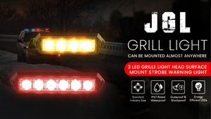 ECE R10 ECE R65 <strong>Class</strong> <strong>2</strong> <strong>LED</strong> Surface Mount Grille 6 <strong>LED</strong> Flashing Hazard Beacon Lighthead Strobe Light Dim Function - Product Image 3
