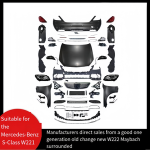 Adatto a modificare il W222 Maybach con l'ampio paraurti anteriore e le luci posteriori della W221 Mercedes-Benz classe S. - Product Image 2