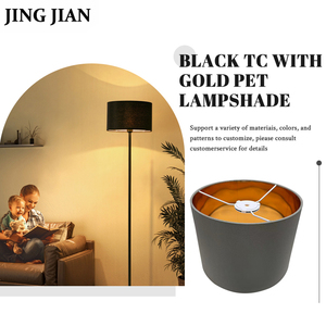 Großhandel Gold Tisch lampe mit Creative TC Stoff PVC Lampen schirm Minimalist isches Design Einfache Installation und abnehmbare Funktionen - Product Image 2