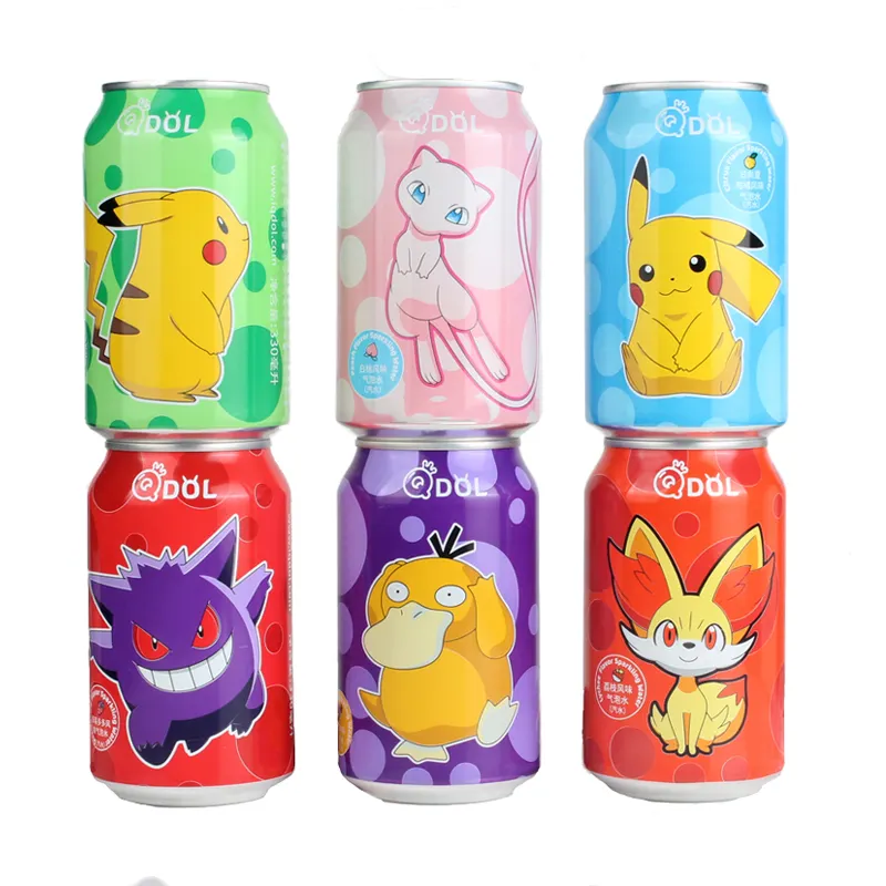 Bebidas refrigeradas QDOL 330ML Japão bebidas exóticas sabor frutas bebidas populares água com gás