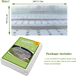 <strong>Garden</strong> Netting Pest Barrier, Plant Covers 8x24Ft Mesh Mosquito <strong>Net</strong> Bird Netting for <strong>Garden</strong> Protection, Plant Netting - Product Image 3