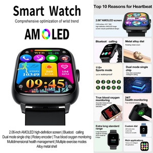 2024 Smart Watch T22 con grande Touch Screen con pulsante rotativo per la risposta alla salute funzione di chiamata Smartwatch - Product Image 2