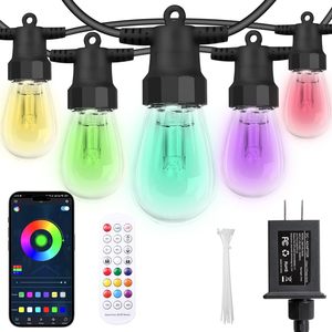 Cadena de luces LED RGB G40 a prueba de agua para exteriores Iluminación de decoración navideña cambiante multicolor con clasificación IP65 - Product Image 1