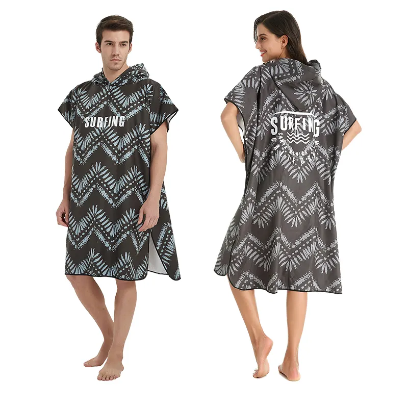 Poncho da spiaggia con stampa personalizzata Poncho da Surf in microfibra all'ingrosso