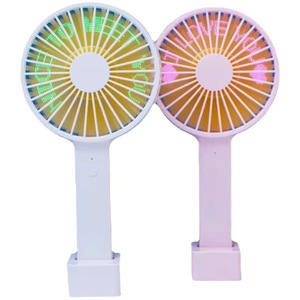 Mini ventilador de batería LED portátil con mensaje personalizado, ventilador eléctrico de mano con pantalla LED programable