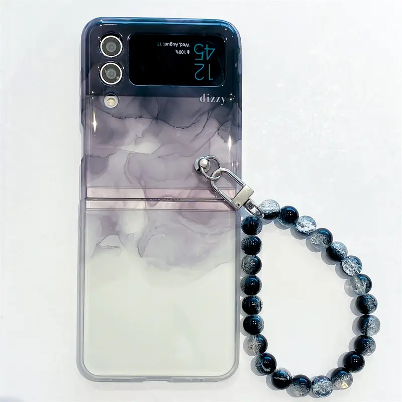 Pulsera de tinta para Samsung ZFlip5 funda de teléfono Galaxy Z flip3/4 Fold pantalla plegable cubierta protectora artística