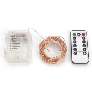 Luces de navidad декор для помещений DIY таймер на батарейках риса светлячка 5 м 10 м 100 светодиодов микро Серебряный медный провод гирлянда - Product Image 6