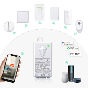 10A yük 1000W LED Tuya akıllı ışık anahtarı Wifi 2.4G & 433M kablosuz ışık anahtarı Alexa ve Google ev Wifi anahtarı ile çalışır - Product Image 1
