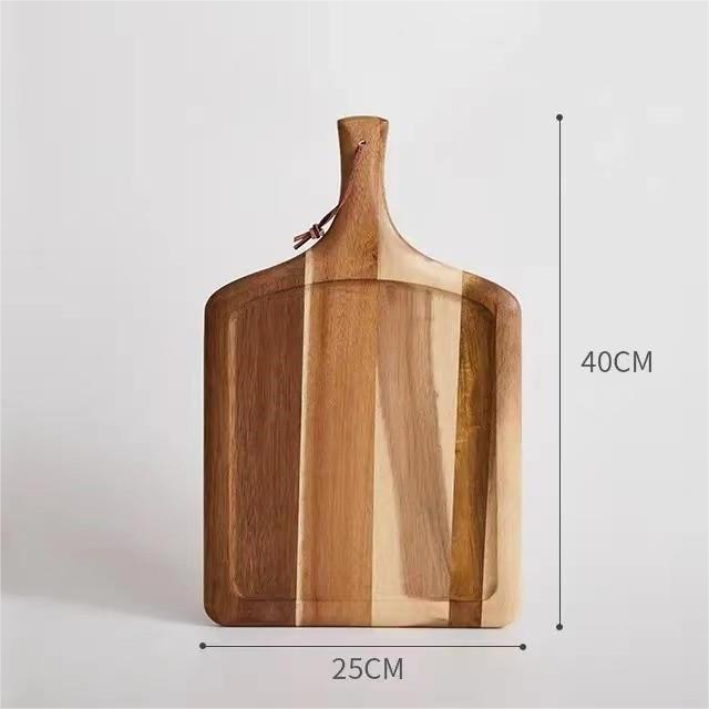 Brown Acacia wood steak plate 40*25*1.5cm