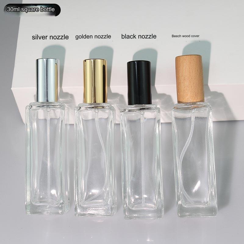 Transparent Square Bottle+ Gold Cover