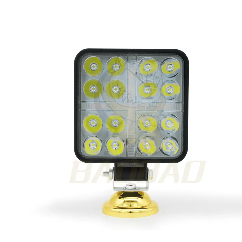 חדש דגם מכירה לוהטת led עבודת אור פנס 9-42v אוניברסלי 18w 1800LM לבן צהוב שלושה חוט עם אזהרת אורות מהבהב