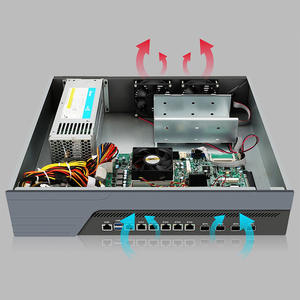 1u Firewall Router 6 I211 Lan 4 SFP 2 * DDR4 Linux Pfsense OS Network Appliance 1U 2U Servidor PC Soft Router Computadora Barebone PC
