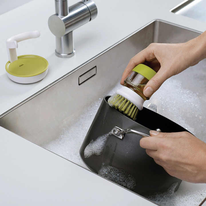 Kitchen Washing Brushes Liquid Addition Soap Pot Utensils With Dispenser Household Bathroom Cleaning Tools Kitchen Accessories