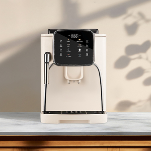 Automatische Espresso maschine mit Mühle und Milch schäumsystem programmierte Optionen große Touchscreen-Doppelbecher-Kaffee maschine - Product Image 4